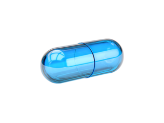 Translucent blue capsule isolated on black pill medical, Isolated, Transparent Png