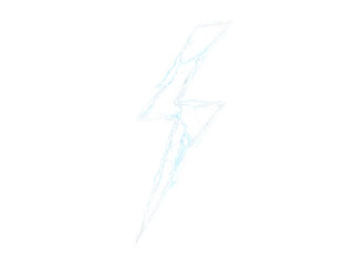 Fototapeta premium Electric bolt white blue splash energy symbol lightning power image, Isolated, Transparent Png