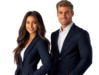Man and Woman Business Professional	