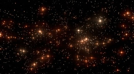 A field of distant stars glows with warmth, scattered across the vast expanse of the cosmos, sparkling gently.