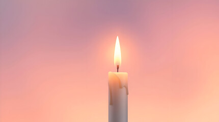 Flickering Candlelight Digital Painting – Warm Glow on Pastel Gradient Background – Soft Subtle Transitions – Website & Design Illumination