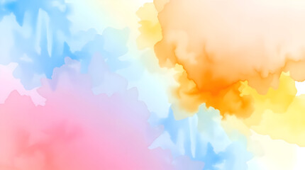 Soft Watercolor Pastel Gradient Background – Vibrant Translucent Washes, Fluid Brushstrokes – Web, Social Media, Branding Backdrop