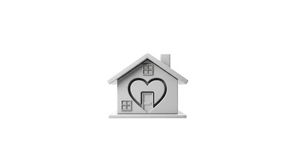 Symbolic Representation of Home Filled with Love, Warmth and Protection Concept