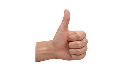 Hand with thumb up isolated on black background conveying positivity and agreement