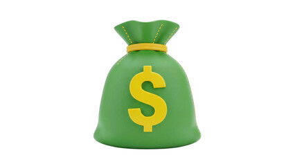 Green Money Bag with Dollar Sign A Symbol of Wealth and Financial Success
