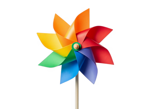 pinwheel isolated on a transparent background.	
