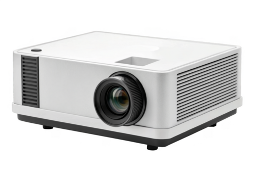 projector isolated on a transparent background.	
