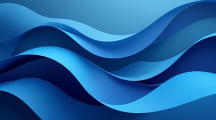 Fototapeta premium Abstract blue waves flowing across a gradient background image