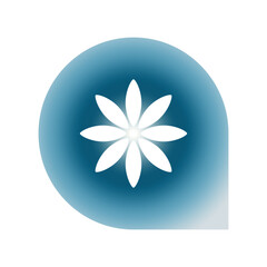 blue flower icon
