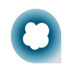 cloud icon on blue