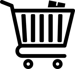 Download an e-commerce vector icon of a shopping cart, perfect for your online store's buy button design