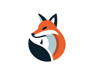 Obraz premium Minimalist fox head logo icon vector illustration