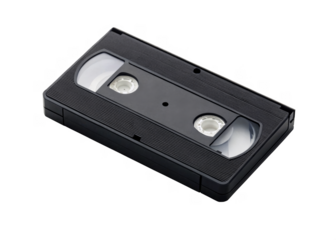 VHS tape isolated on a transparent background.