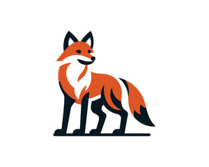 Obraz premium Geometric fox mascot vector illustration geometric