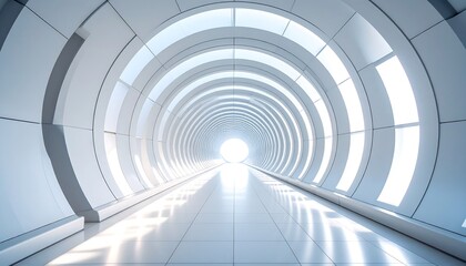 Fototapeta premium Futuristic tunnel hallway