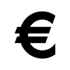 Obraz premium Euro Symbol: A bold, monochrome illustration depicts the Euro currency symbol, a strong graphic representation of European finance.