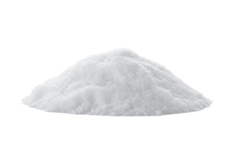 A small, elongated, transparent snow pile with soft texture and fluid form, isolated on a pure transparent background with even, diffuse studio lighting and no shadows. Concept of pristine