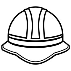 Hard Hat line art vector