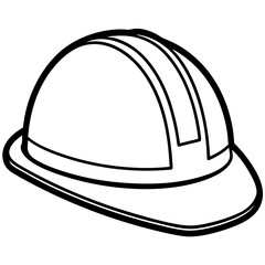 Hard Hat line art vector