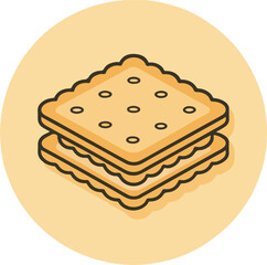 Biscuit vector design, Biscuit Logo and icon design, Set of Biscuit Illustration vector design