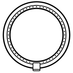 Naklejka premium LED Ring Light line art vector