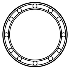 LED Ring Light line art vector
