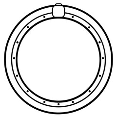LED Ring Light line art vector