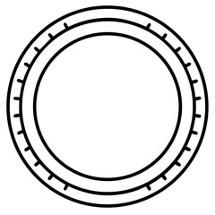 LED Ring Light line art vector