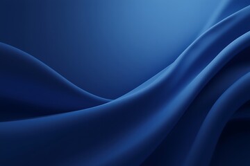 Obraz premium Deep blue fabric waves with smooth light and shadow image