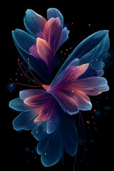 Fototapeta premium Floral Butterfly