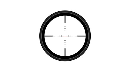 Crosshair target icon with black circular border and red center