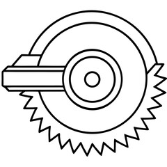Precision Sawblade Outline Illustration