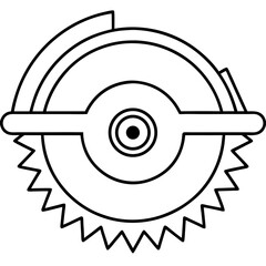 Precision Sawblade Outline Illustration