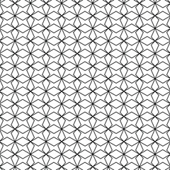 Fototapeta premium Geometric Star and Diamond Line Art Pattern Background.