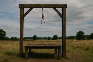 Medieval Gallows Execution Structure