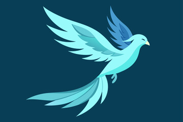 Obraz premium ethereal bird with translucent feather designs