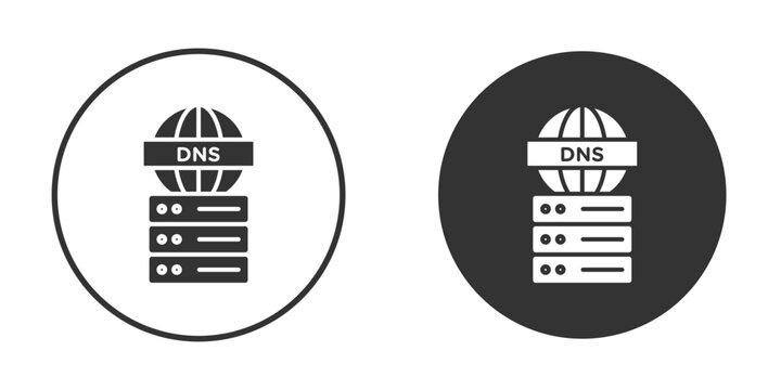 DNS icon flat pictogram for web. Symbol, logo illustration. Vector graphics