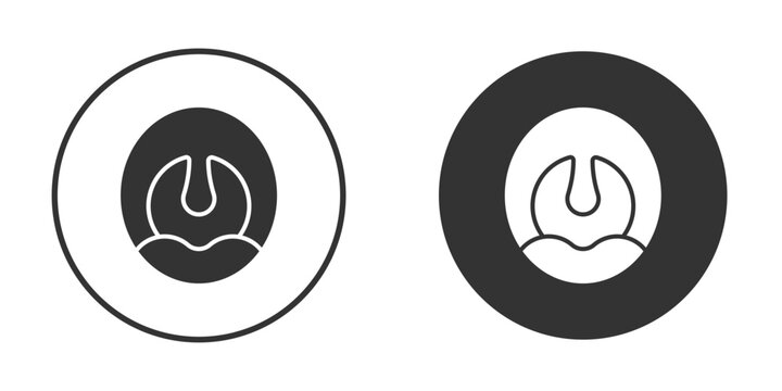 Tonsillitis icon flat pictogram for web. Symbol, logo illustration. Vector graphics