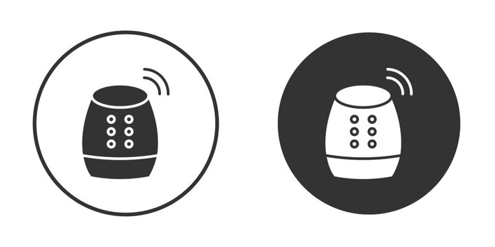 Smart speaker icon flat pictogram for web. Symbol, logo illustration. Vector graphics