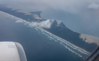 View from the plane to the Curonian Spit