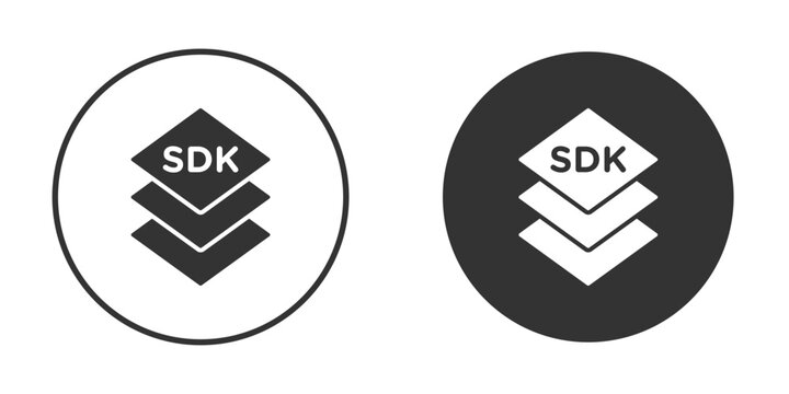 SDK icon flat pictogram for web. Symbol, logo illustration. Vector graphics