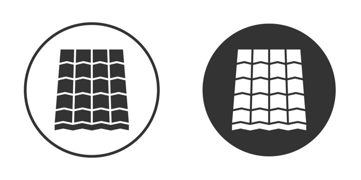 Roof tile icon flat pictogram for web. Symbol, logo illustration. Vector graphics