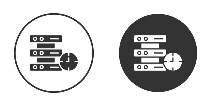 Real time data icon flat pictogram for web. Symbol, logo illustration. Vector graphics