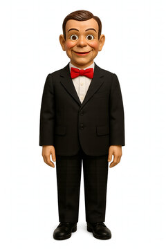 Creepy Ventriloquist Dummy Standing Still