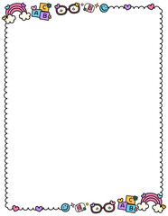 Cute School Supplies Border Clipart. Sweet Back to School Border. Hand-Drawn Stationery Clipart. Educational Borders and Frames. Teacher School Border. Perfect for Invitations, Worksheets.