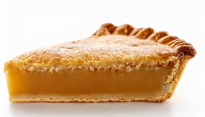 Fototapeta premium delicious sugar pie a sweet quebec style dessert features a flaky crust and a rich filling isolated against a white background highlighting its golden color