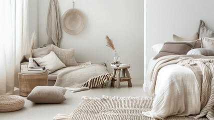 Luxurious and Expensive Bedroom Design in a High-End Hotel Room

