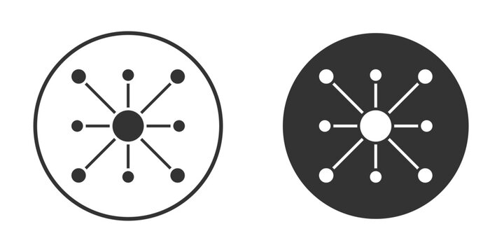 Multi channel icon flat pictogram for web. Symbol, logo illustration. Vector graphics