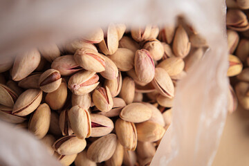 healthy eating, oat flakes, pistachios, raisins, nuts, muesli