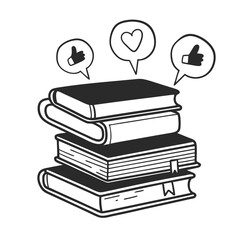 A stack of books with glasses symbolizes a love for education and the pursuit of knowledge